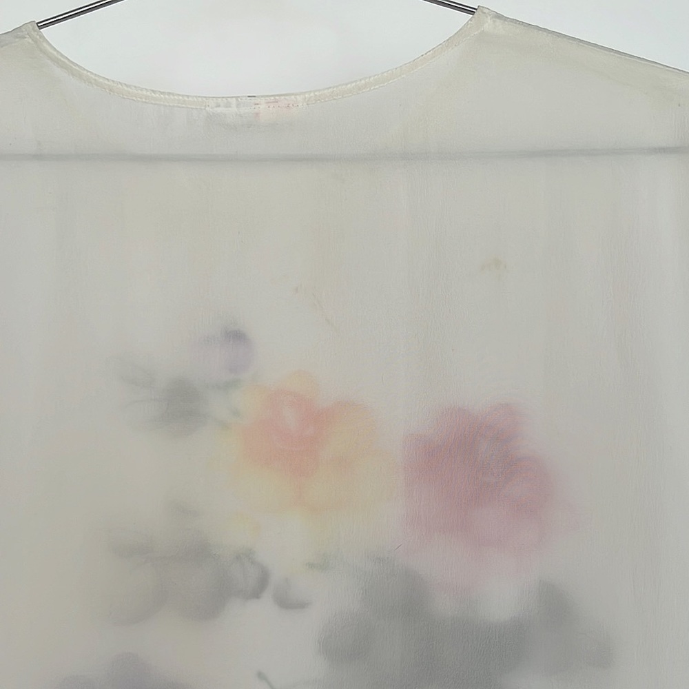 VTG Silk Watercolor Floral Top - Picture 5 of 8